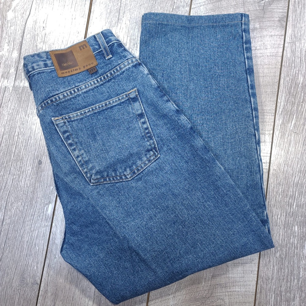 Massimo Gene Jeans Mens 32x29 Blue Vintage Straight Leg Button Fly Denim Canada
